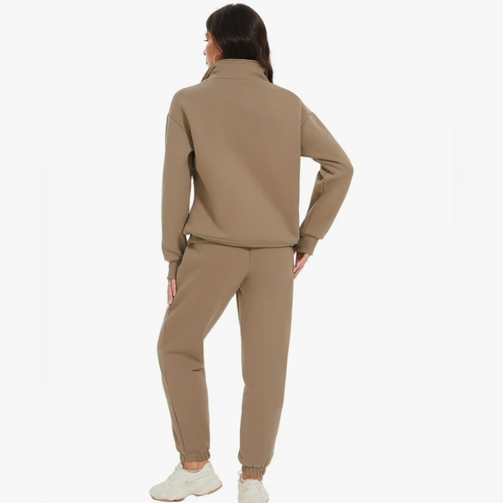 Women's Taupe Track Joggers - Casual Comfort
